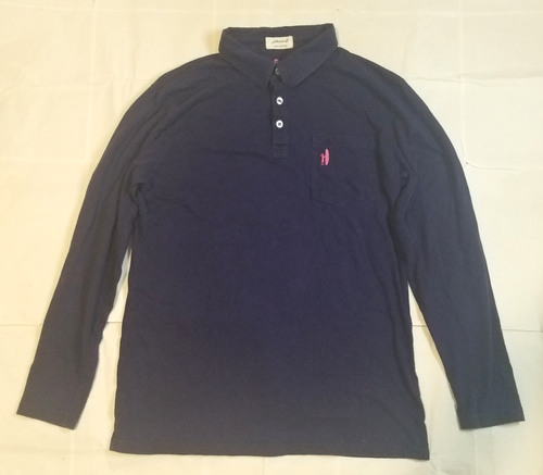 Johnnie O West Coast Prep Short Sleeve Polo Shirt Boy's 14 Navy Blue