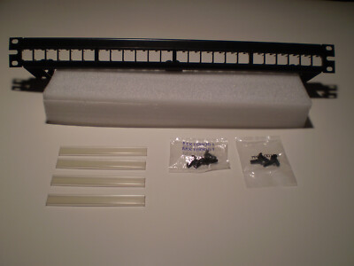24-port 1U black MDVO patch panel with 24 Category 5e MDVO UTP modules NORDX/CDT
