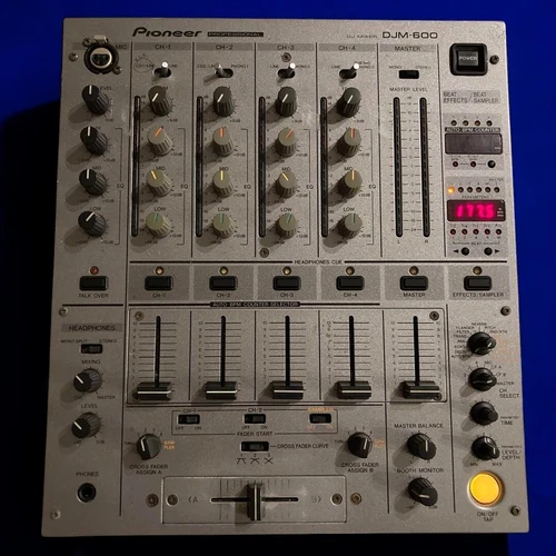 Pioneer DJM600 - Professional DJ Mixer - Silver Tested/working
