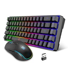 Teclado Y Mouse Inalambrico Gamer Set Croma Gaming Teclas Para Pc