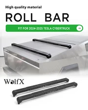 2PCS Rear Roof Racks Rail Cross Bar Cargo Carrier for 2024 2025 Tesla Cybertruck