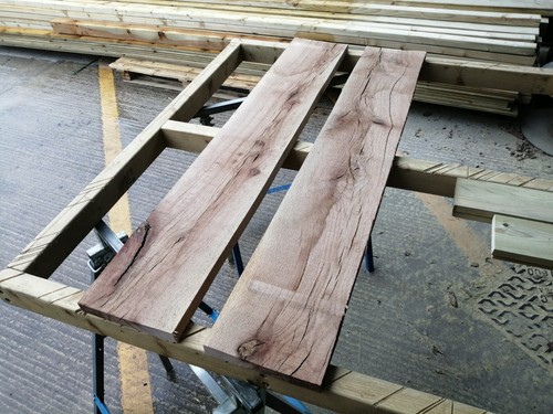 Rustic Green Oak Planks approx 50mm x 200mm x 1.19m - Picture 2 of 5