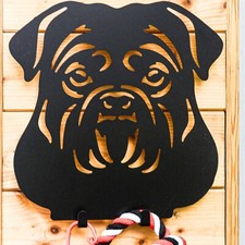 English Bulldog Harness Collar Lead Hook Home Garden Ornaments Muzzle Figurine