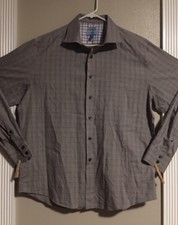 EUC Men's Shirt Egara Size XL 17-17.5 Long Sleeve Button Down 100 Cotton