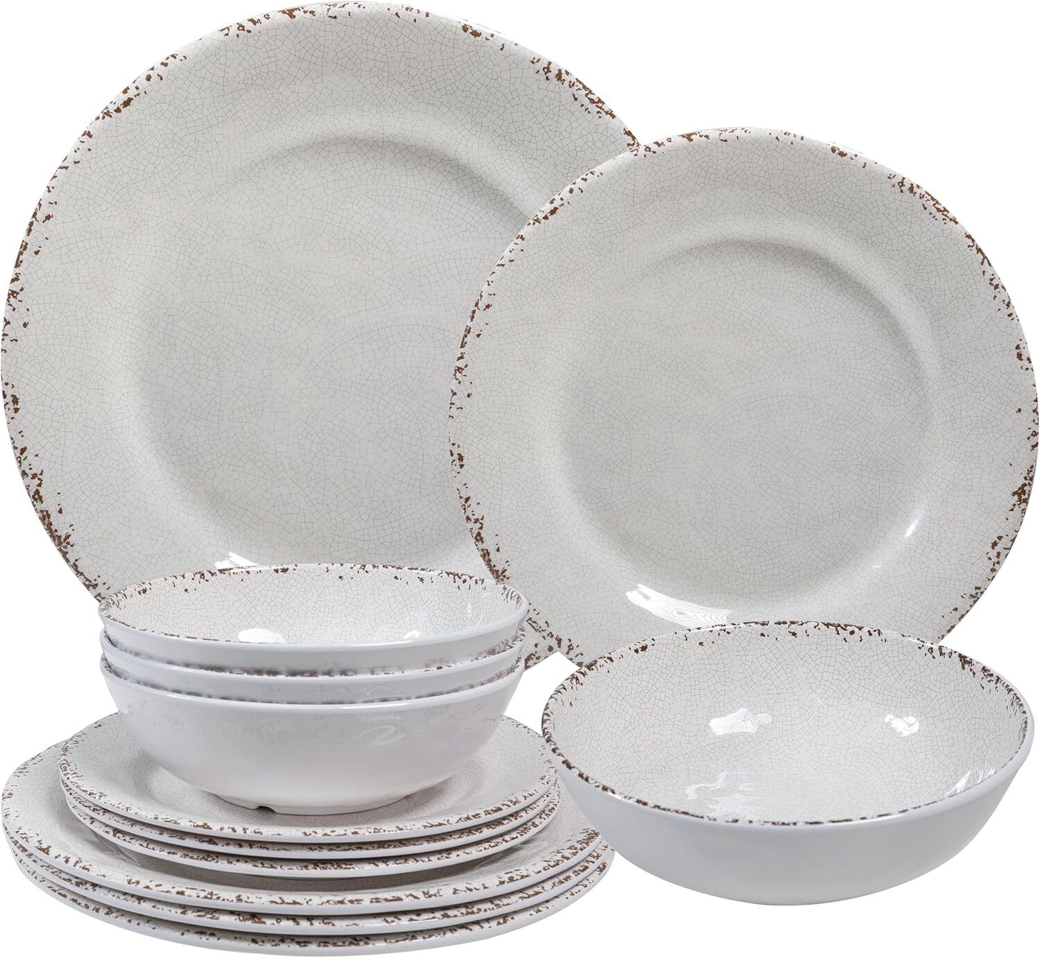 Farmhouse Minute Maid Dinnerware Set, Lightweight Kitchen Plate and Bowl Set.