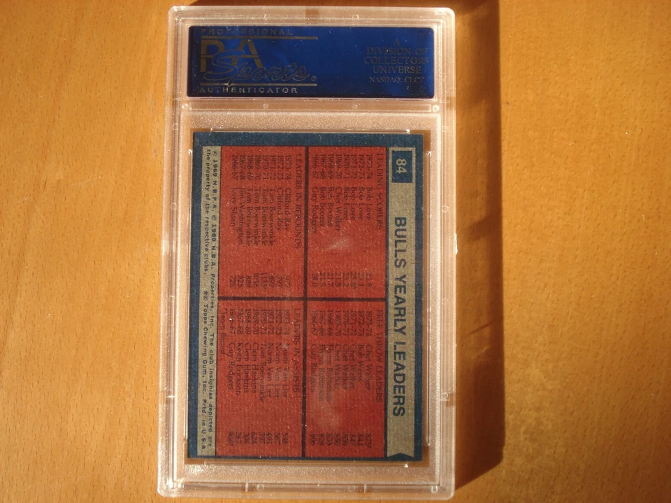 1974-75 Topps Chicago Bulls Team Leaders #84  PSA 8 RARE - Image 2 of 2