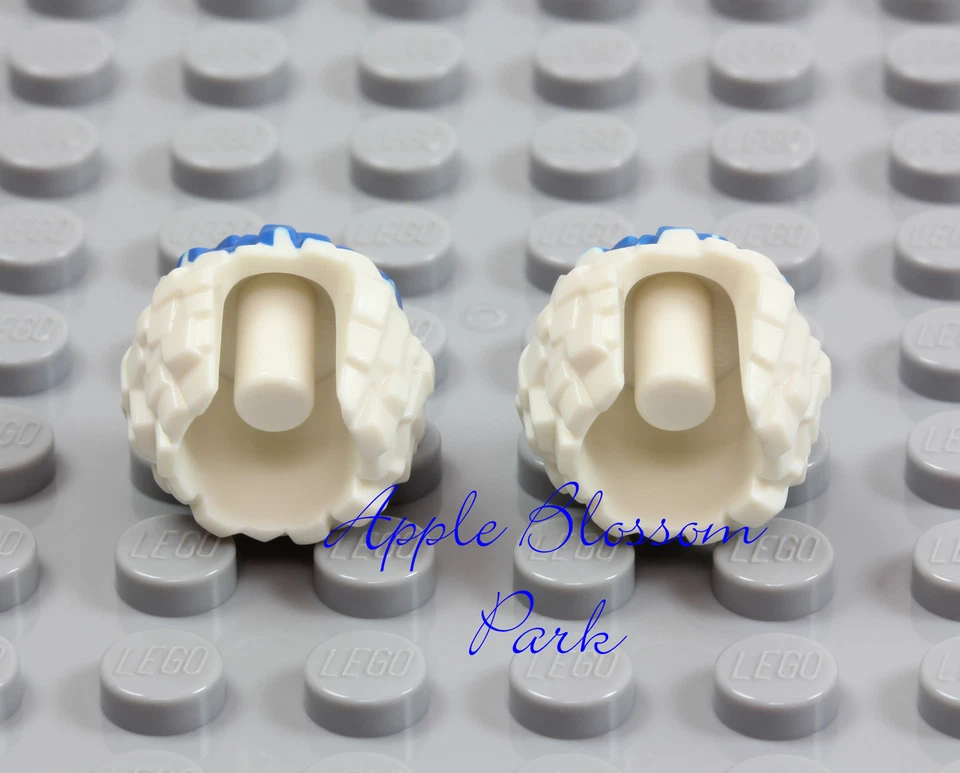 LEGO Minifig POM POM SET Series 1 Female Girl Cheerleader White Blue Top Poms - Image 3 of 4