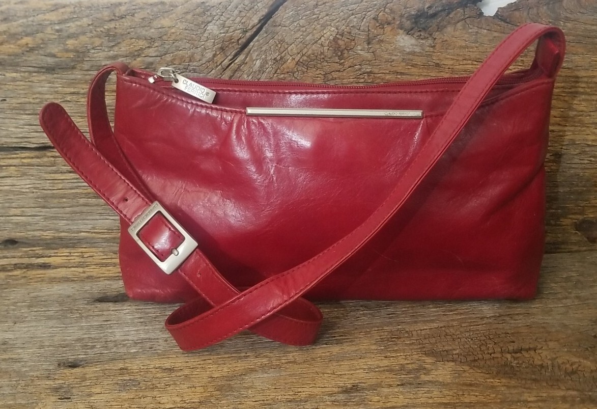Claudio Ferrici Holland Leather Sexy Red Bag Classic … Gem