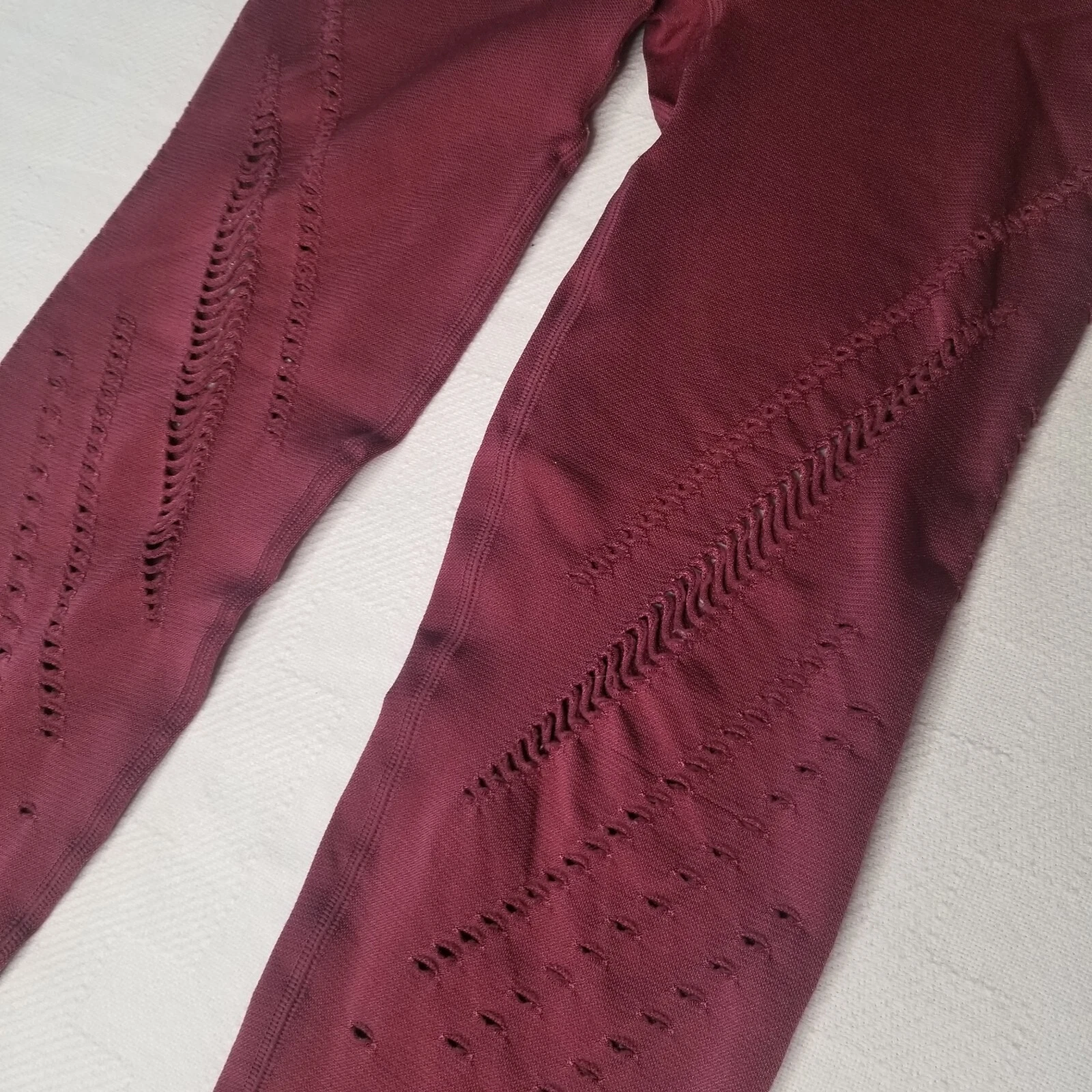 victoria-secret-vs high rise seamless maroon burgundy leggings