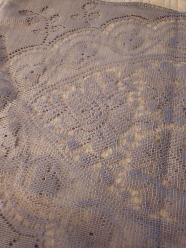 4 NEW Woven Black Tie Nottingham Lace Placemats 13x18 Baby Blue - Picture 3 of 4