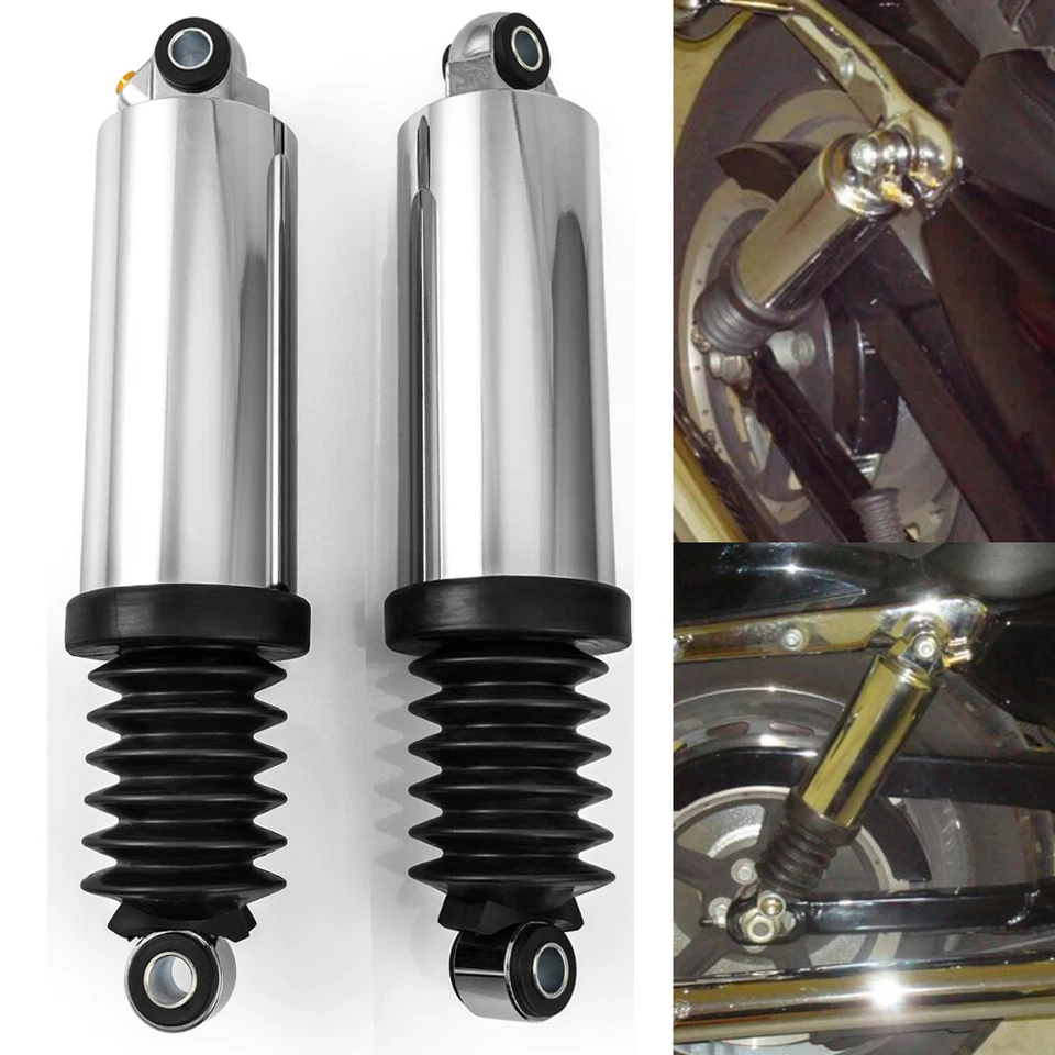 For Harley Road King Street Electra Glide CVO Rear Air Suspension Shocks Pair - Image 3 of 4
