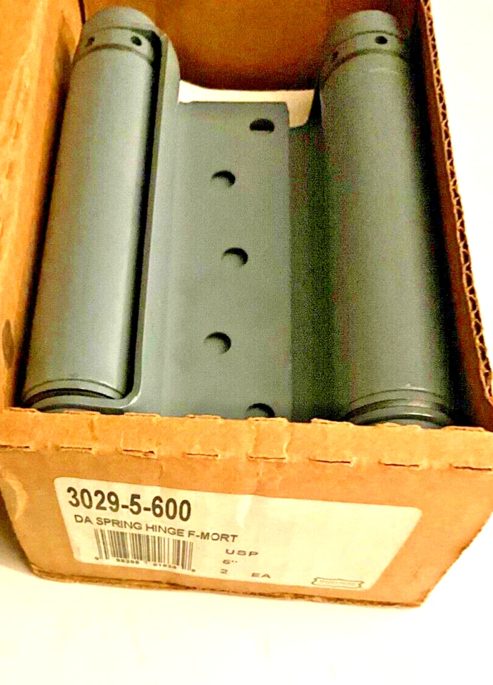 Bommer 3029-5-600 Box-2 5” DA Bisagra de resorte de doble acción Mortaja completa USP NOS Foto 3 de 3