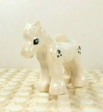 Lego Duplo Figure White Spotted Colt