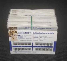 100 Sets Dental Orthodontic Metal Brackets Standard Roth 022 345 hooks Mesh Base