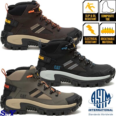 CAT Invader Mid Men's Composite Toe Slip Resistant EH ASTM Rated