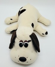 Vintage Pound Puppies 1984 White Brown Spotted Dog Plush 18"