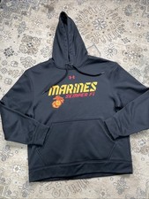 Under Armour Storm Marines Semper Fi Hoodie Mens Black Medium Loose