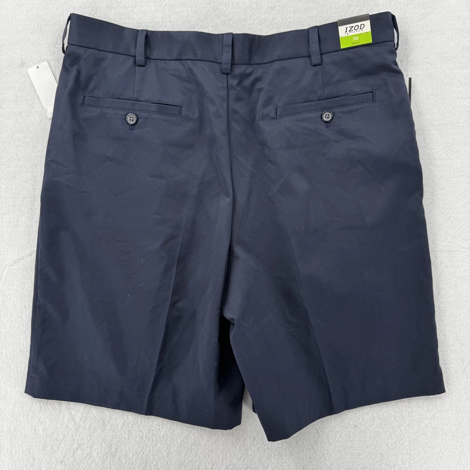 Pantalones Cortos de Golf Izod Para Hombres 36 Azul Marino PerformX Cintura Expandible Plisados Golf Nuevos con Etiquetas Foto 2 de 4