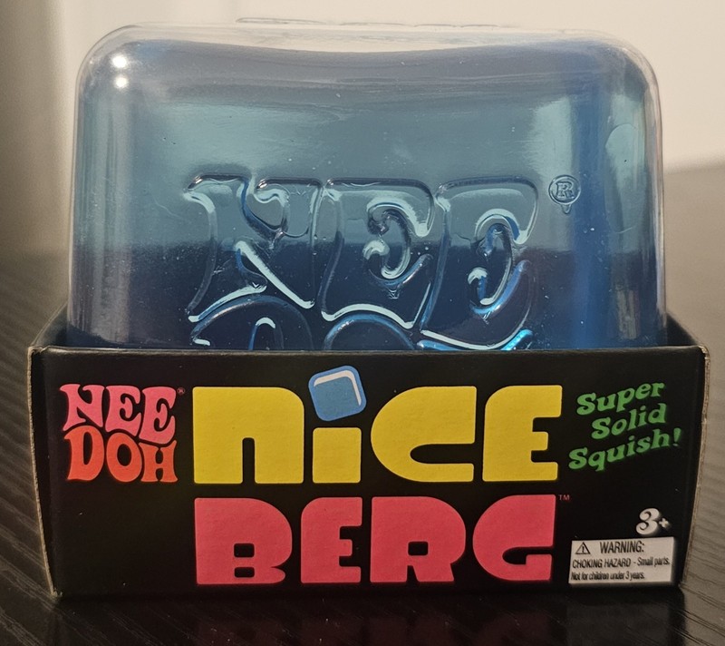 Schylling NEEDOH NICE BERG XL SUPER SOLID SQUISH Blue New Squeeze Hard To Find 