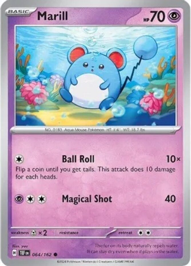 Marill - 064/162 - Common - Near Mint