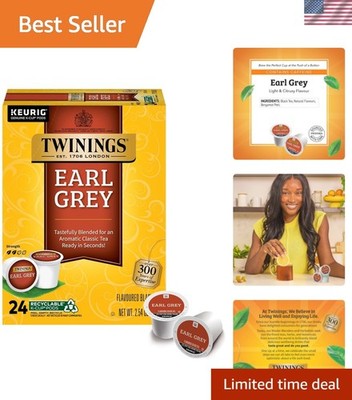 Earl Grey Black Tea K-Cups, 24 Count   Luxurious Citrus & Bergamot Blend