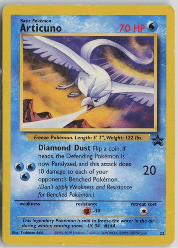 Articuno 22 Promo Wizards Black Star Promos Pokemon Moderately Played