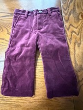 NWT Janie and Jack Wonder And Wish Burgundy Velvet Party Pants Boys 12-18 Months