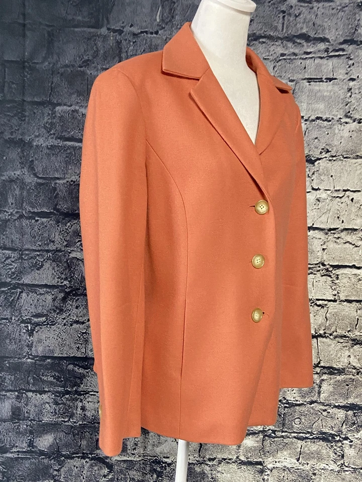 Talbots Blazer женщин миниатюрный средний шерсти кашемира смесь кнопка куртка карманы - Изображение 2 из 4