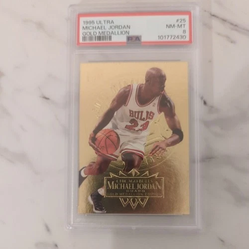 1995-96 Ultra Michael Jordan Gold Medallion #25 PSA 8 
