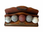 Early Golf Ball Display Resin Wood Finish Letter Organizer Desktop Decor  — photo 3