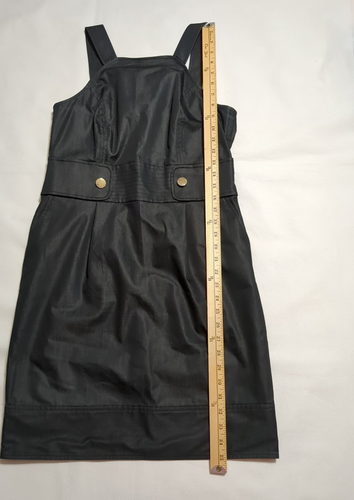 Adrienne Vittadini Size 6 Square Neck Sleeveless Knee-Length Black Dress Pockets - Picture 12 of 13