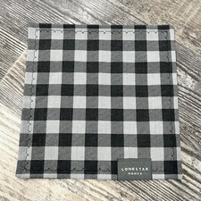 Black Gray Buffalo Plaid Microfiber EDC Hank Everyday Carry Lens Cleaning Cloth