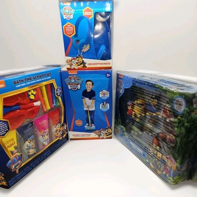 PAW Patrol 4-pc Lot NIB: Pogo Hopper, Bath Set, Headphones, Jungle Pups Toys