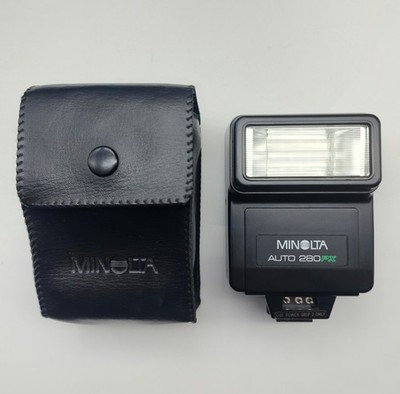 Minolta Auto 280PX Flash 280-PX with Case for PARTS | eBay