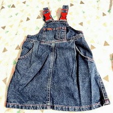 Vintage Lee Girls Blue Denim Overalls Dress Size 5 Reg Made in USA Lee Levi  s