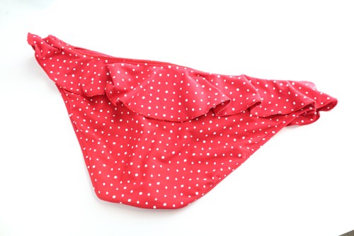 SEAFOLLY Siren Bikini Bottom UK14 Red Polka Stretch Swimwear with Frills * - Picture 2 of 7