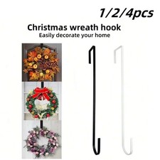 30cm Over Door Christmas Wreath Hanger Metal Hook Rustproof Heavy Duty Wreath Ho