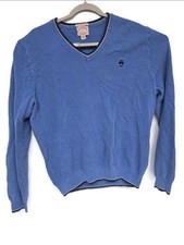 Brooks Brothers Sweater Mens Large Blue Supima Cotton V Neck Pullover Classic