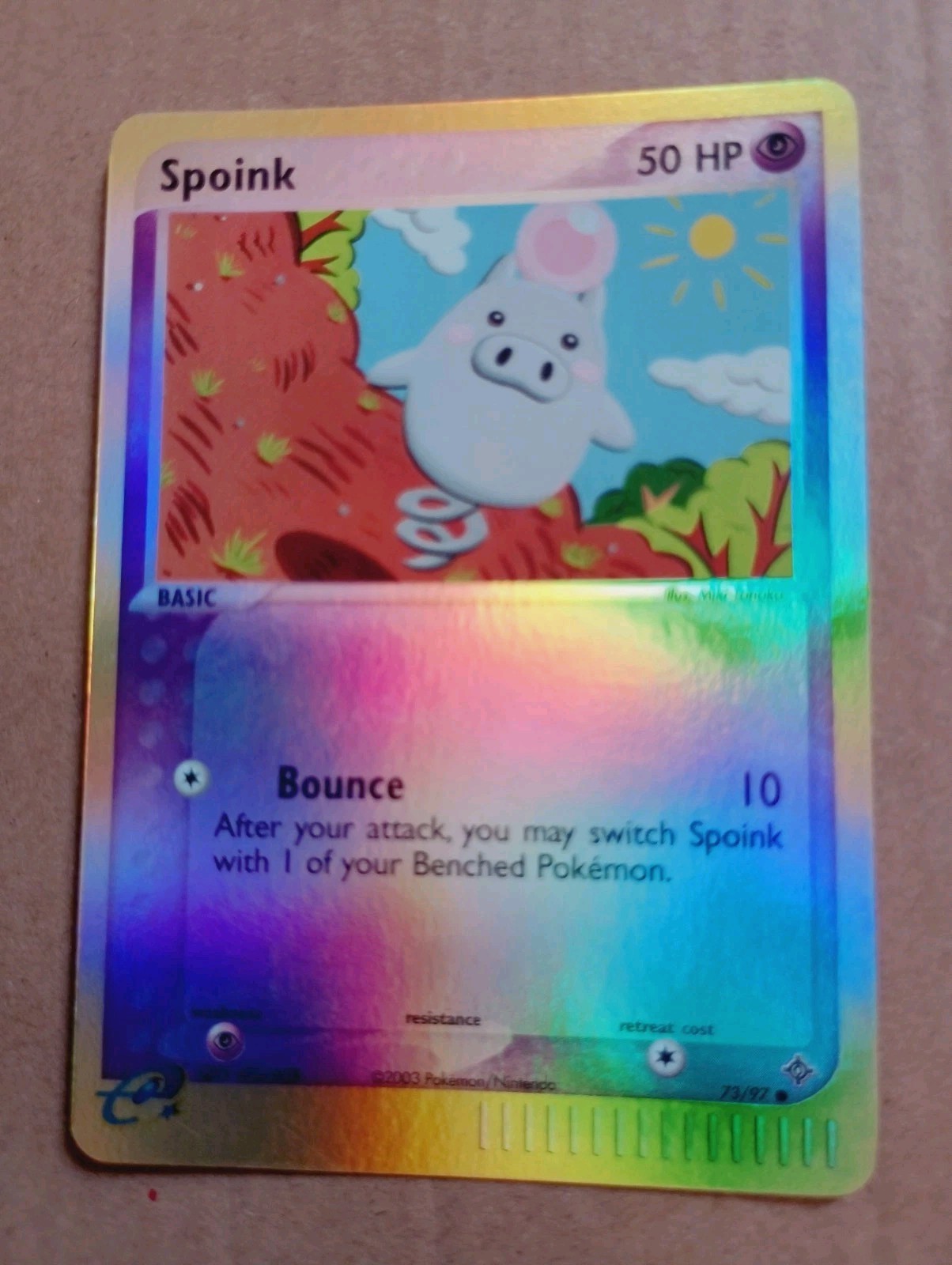 Pokemon EX Dragon Spoink 73/97 Reverse Holo NM 2003 e-Reader