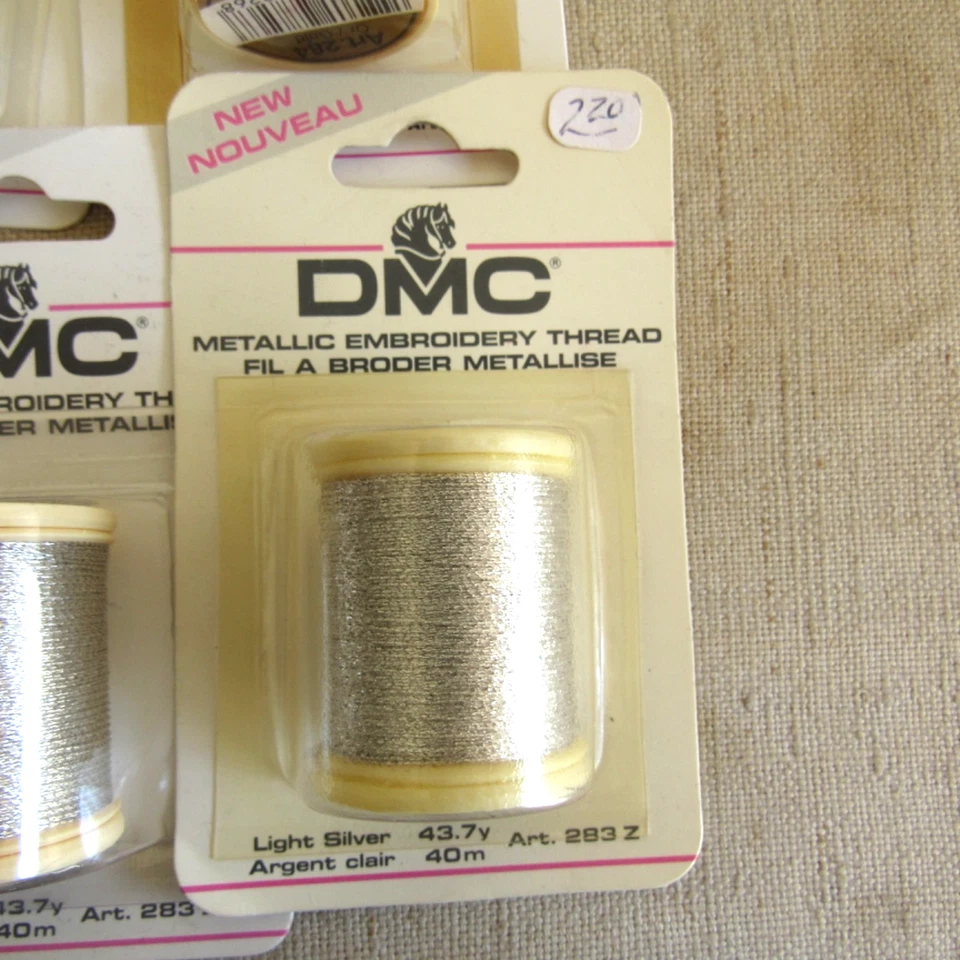 DMC Metallic Thread Gold and Silver Lot of 16 Spools on cards Hand Stitch ONLY - Image 4 of 4