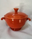 Beautiful Vintage Fiesta  *Red Covered Onion Soup* Near Perfect