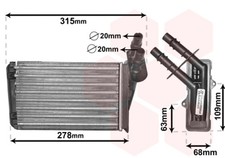 Wärmetauscher Innenraumheizung VAN WEZEL 43006228 für RENAULT CLIO THALIA 2 1
