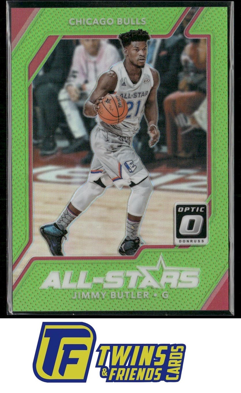 Jimmy Butler #17 Basketball Cards 2017 Panini Donruss Optic All-Stars trading card — raw and PSA graded price guide