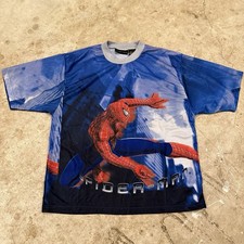 Vintage Spider-Man Shirt Youth Size Large Silk Spiderman Front Back Graphic