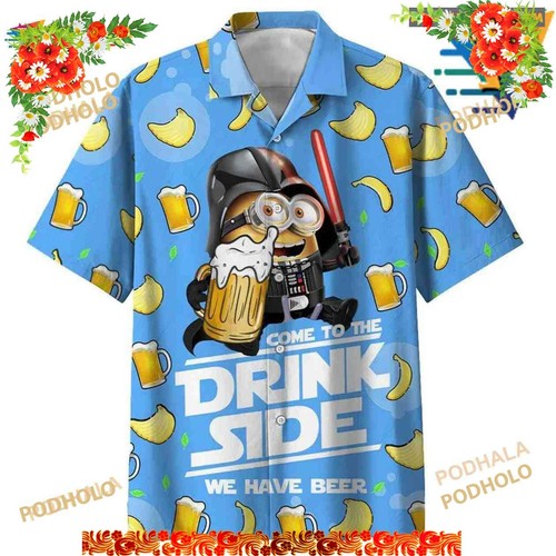 Minion Darth Vader mit Bier Hawaiihemd