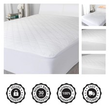 Luxurious Twin-Size Quilted Mattress Pad - Plush Comfort  Waterproof Protection