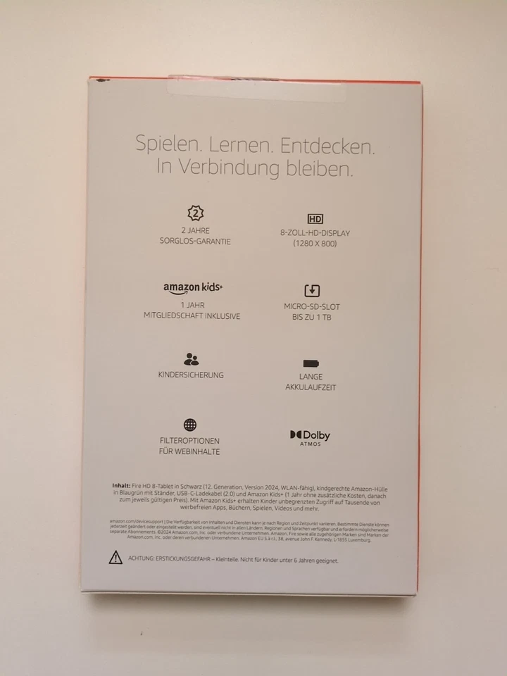 Amazon Fire HD 8 Kids Pro Tablet | 32GB | 12 Gen. 2024| blaugrün 🔥NEU & OVP 🔥 - Bild 2 von 2
