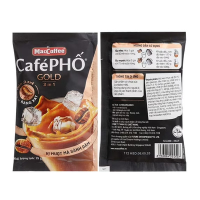 Cafe Pho Gold 3 in 1 Instant Vietnamese Coffee Mix   Creamy Milk Coffee with Sug