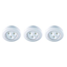 2.99 in. LED White Battery Operated Puck Light 3-Pack