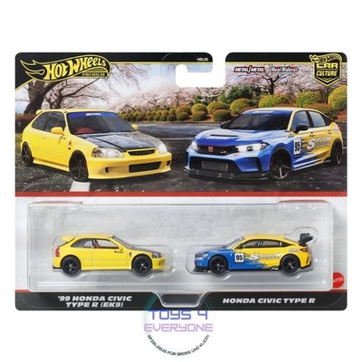 Hot Wheels Premium Car Culture '99 Honda Civic Type R (EK9) & Honda Civic Type R